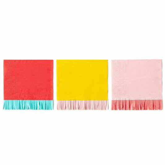 Fringed Cocktail Napkins - Fiesta Party