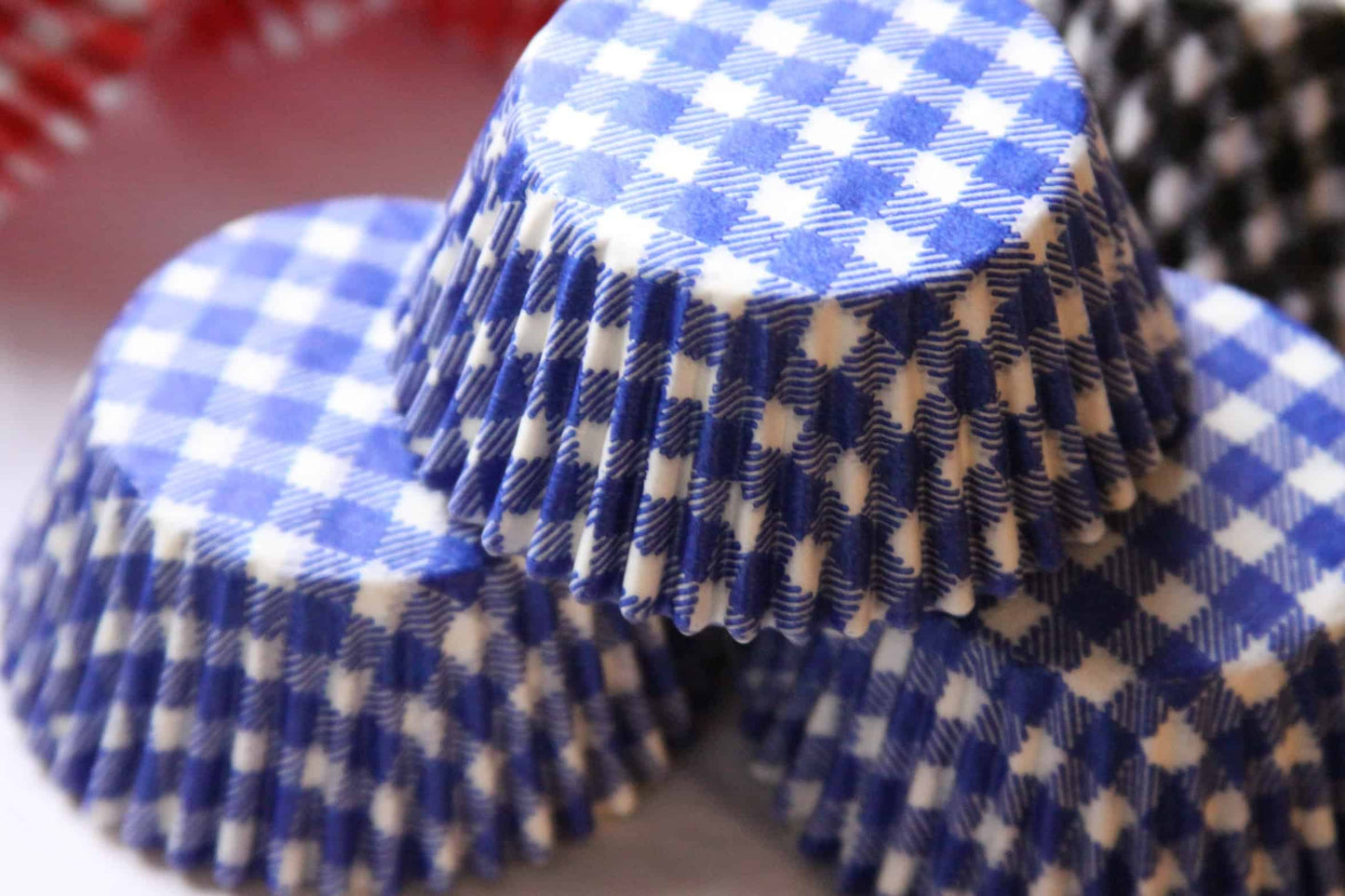 Blue Gingham Cupcake Wrapper