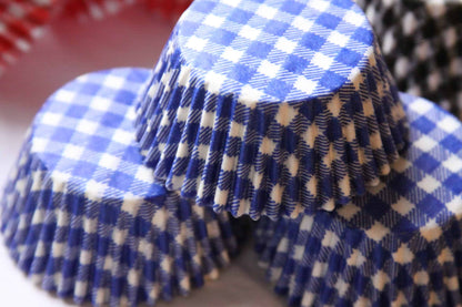 Blue Gingham Cupcake Wrapper