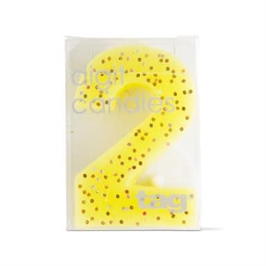 Glitter Number Candles