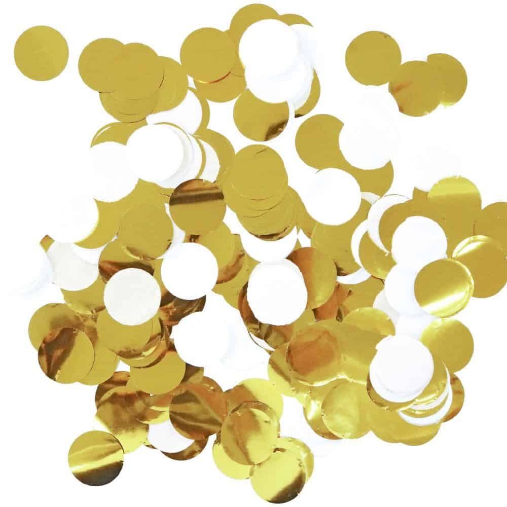 Gold and White Confetti