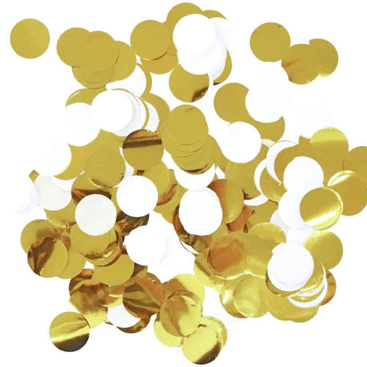 Gold and White Confetti