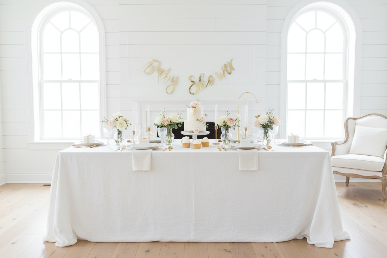 Gold Baby Shower Banner Lifestyle