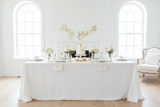Gold Baby Shower Banner Lifestyle