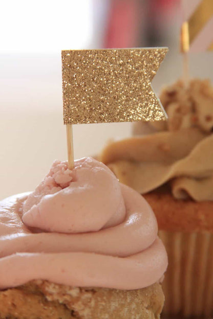 Gold Glitter Toppers