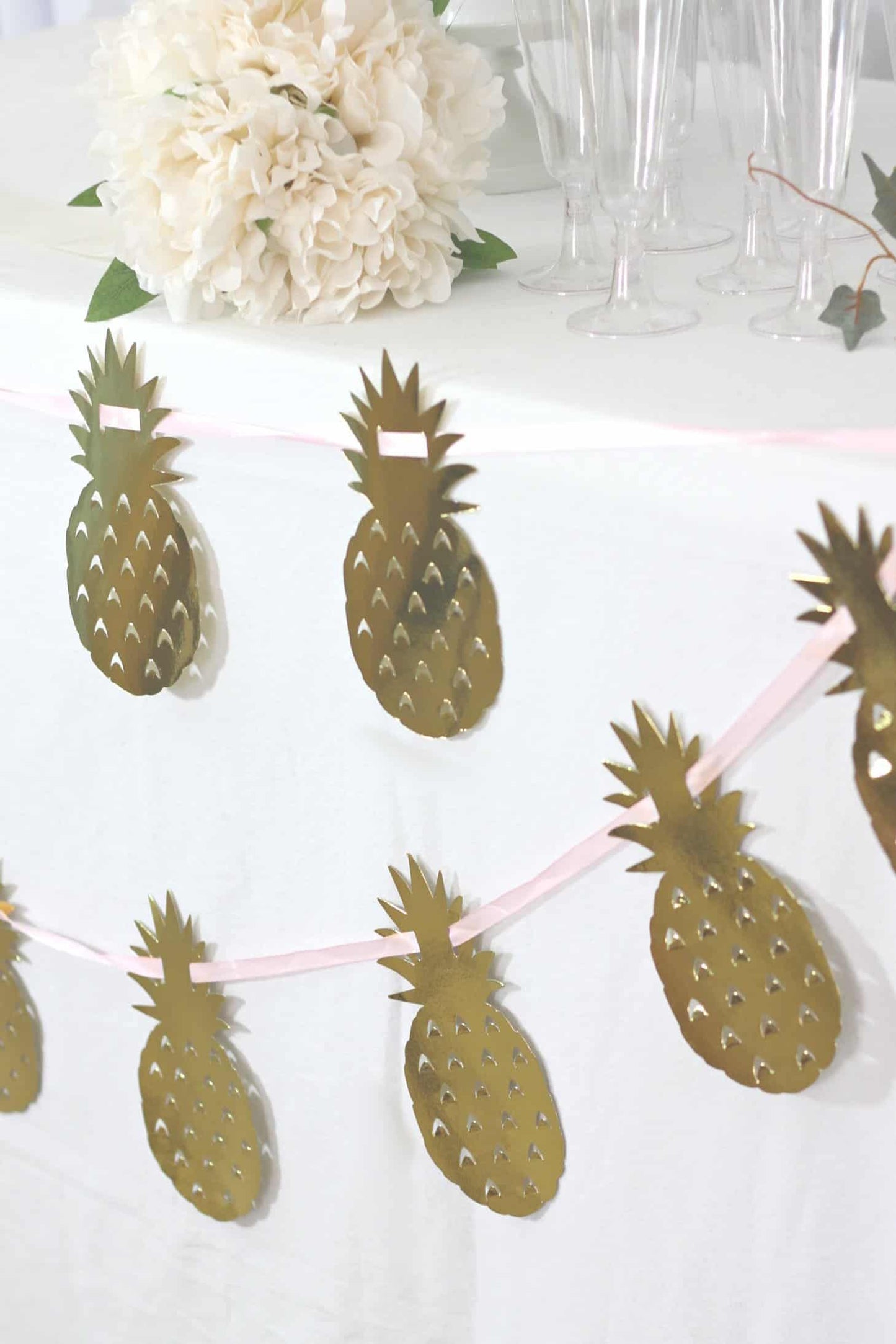 Gold Pineapple Party Banner
