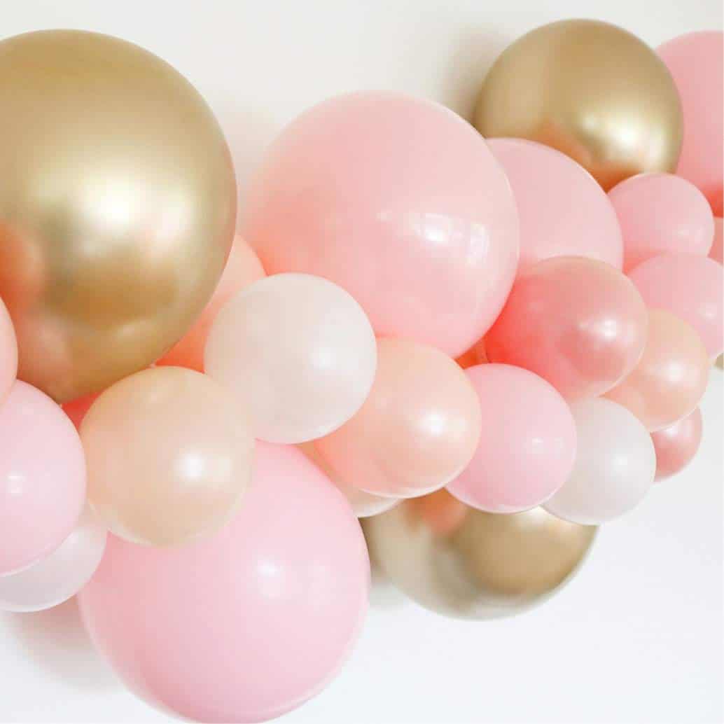 Pink and Gold Balloon Garland