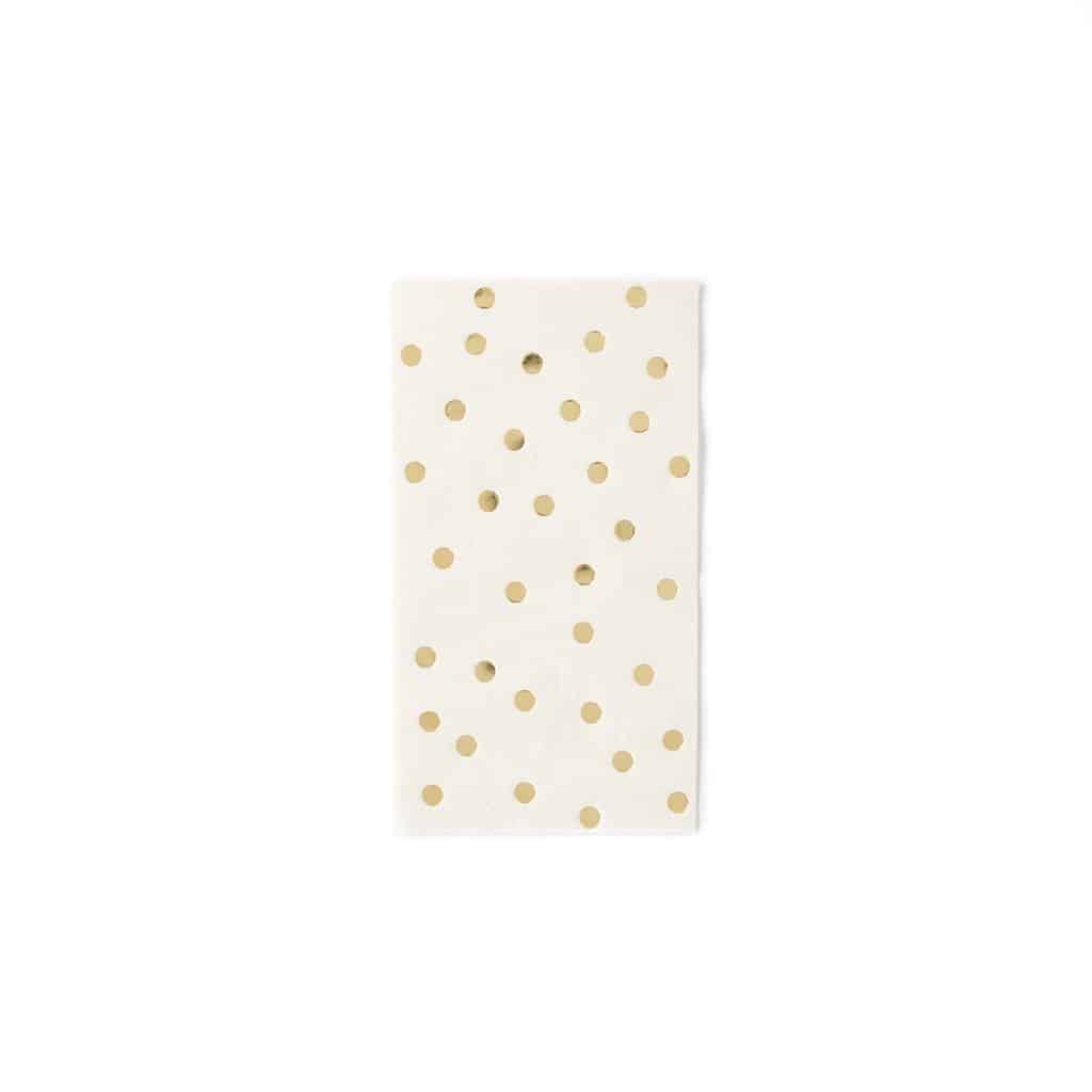 Gold Polka Dot Napkins - Thanksgiving