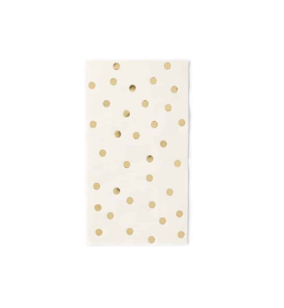 Gold Polka Dot Napkins - Thanksgiving