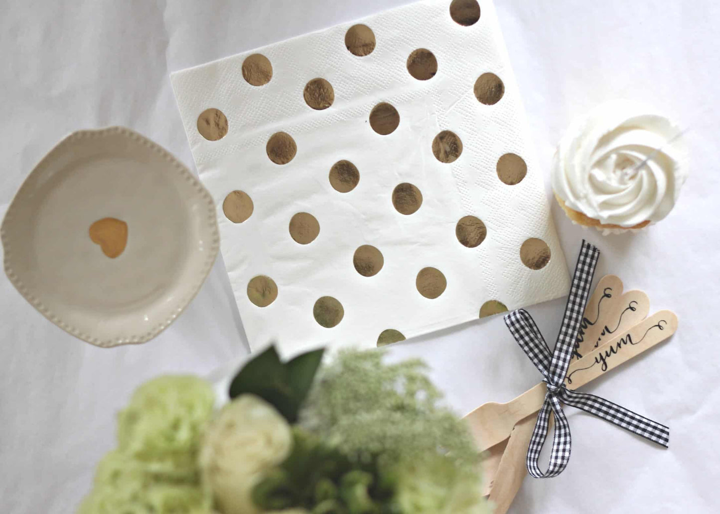 Gold Polka Dot Napkins