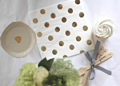 Gold Polka Dot Napkins