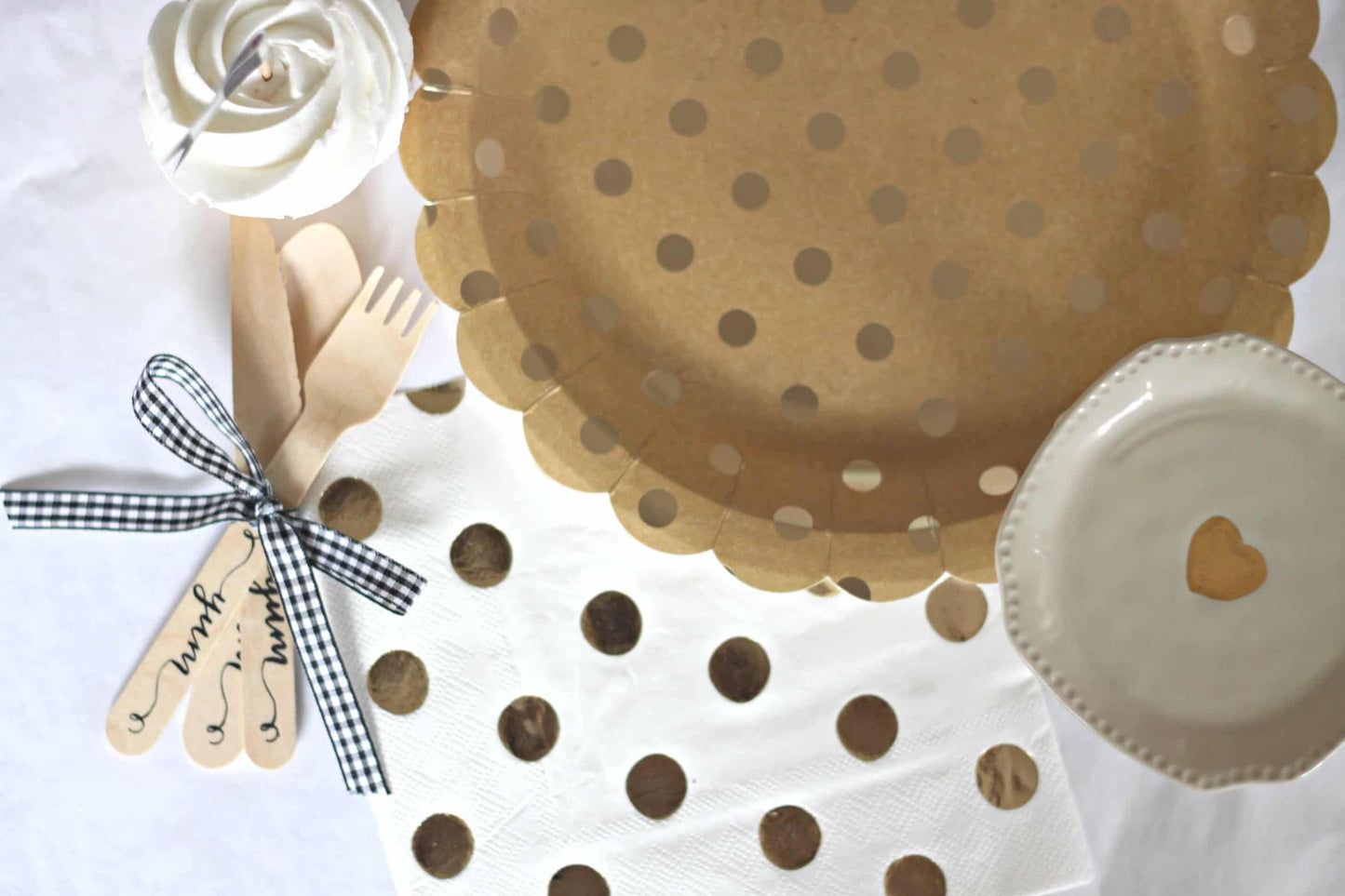 Gold Polka Dot Napkins