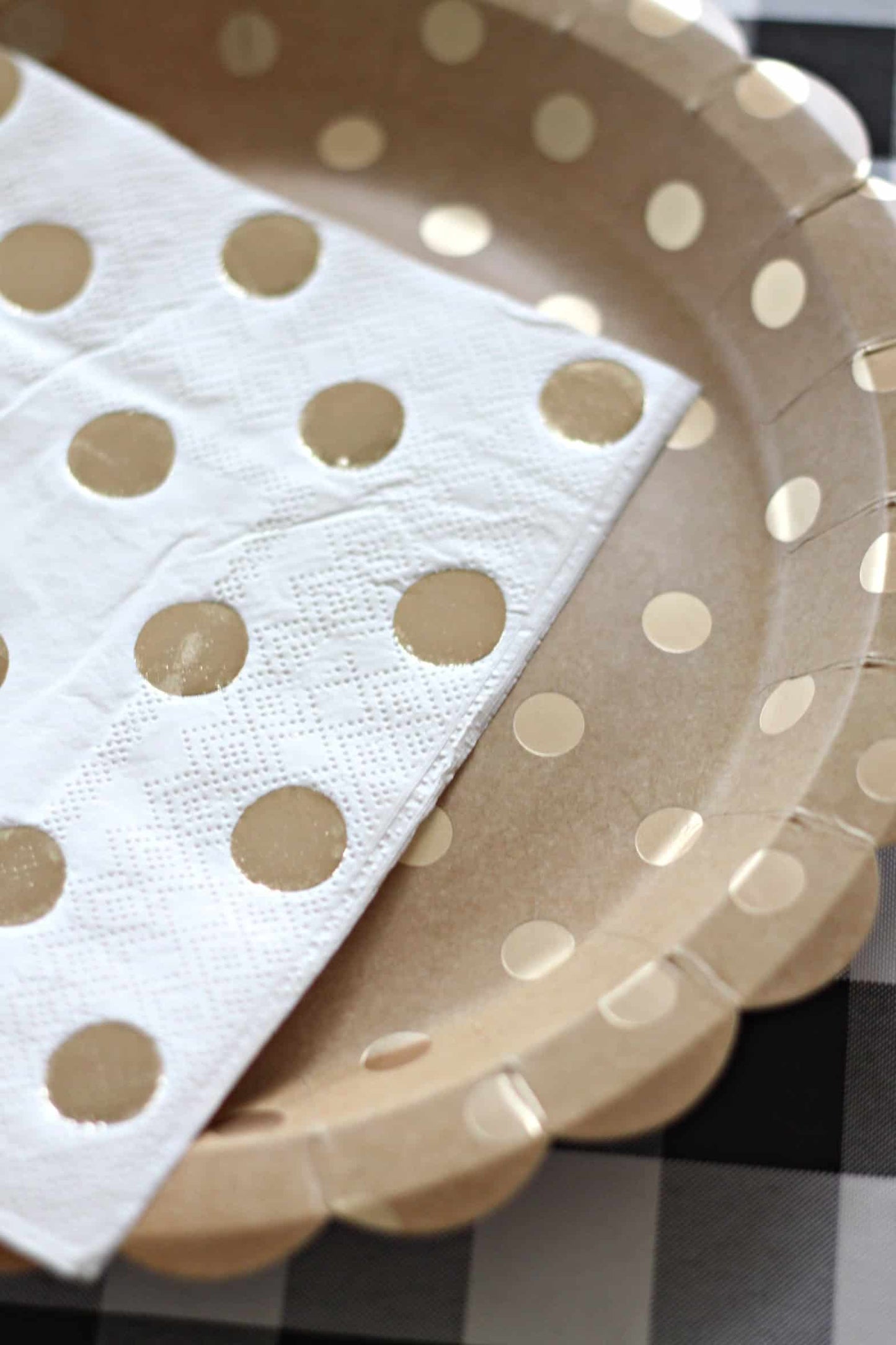 Gold Polka Dot Napkins