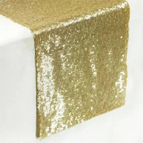 Gold Sequin Table Runner - Champagne