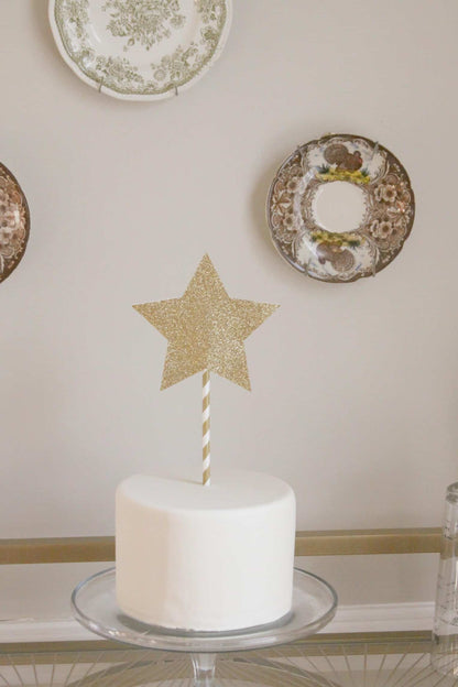 Gold Star Cake Topper