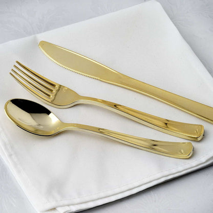 Gold Utensils - Fork, Knife, Spoon