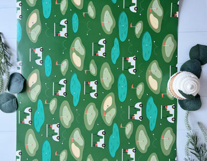 Golf Paper Table Runner