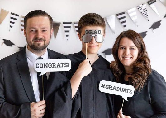Black and White graduation photo props #graduate Grad glasses