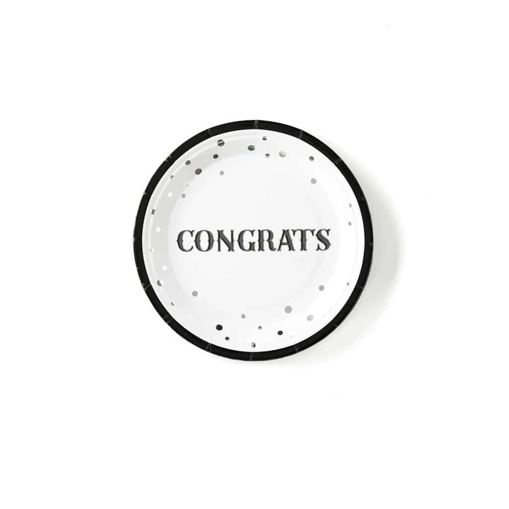 Congrats plates - perfect for a graduation, promotion or retirement