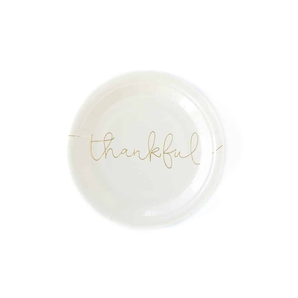 Grateful and Thankful 7 inch Dessert Plates