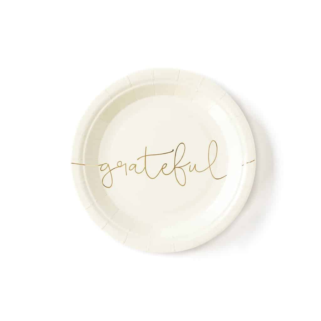 Grateful and Thankful 7 inch Dessert Plates