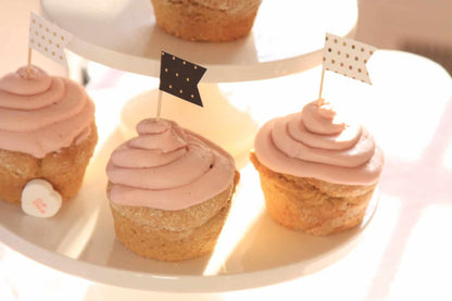 Great Gatsby Party Cupcake Toppers - Gold