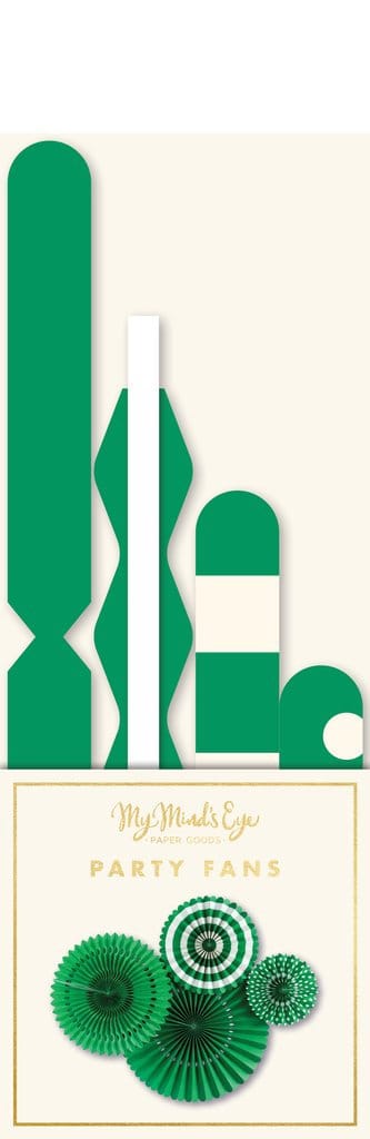 Green Holiday Decoration Paper Fans