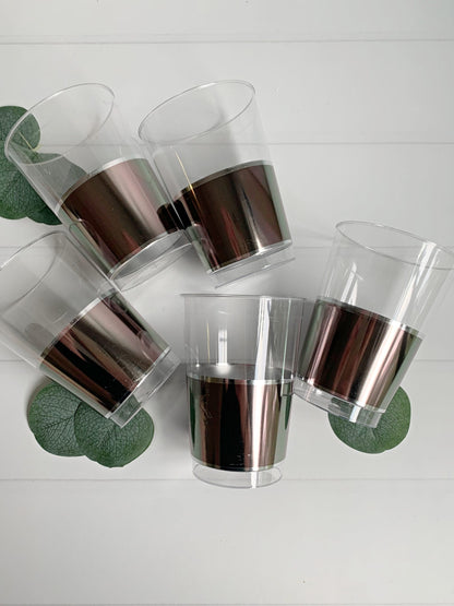 Grey & Silver Plastic Cups