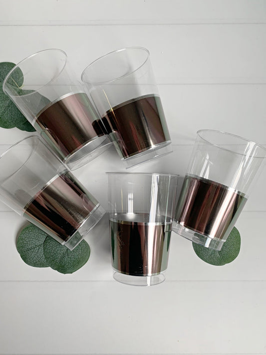 Grey & Silver Plastic Cups