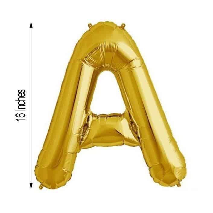 Happy Birthday Letter Balloons Gold