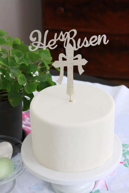 He is Risen Easter Cake Topper