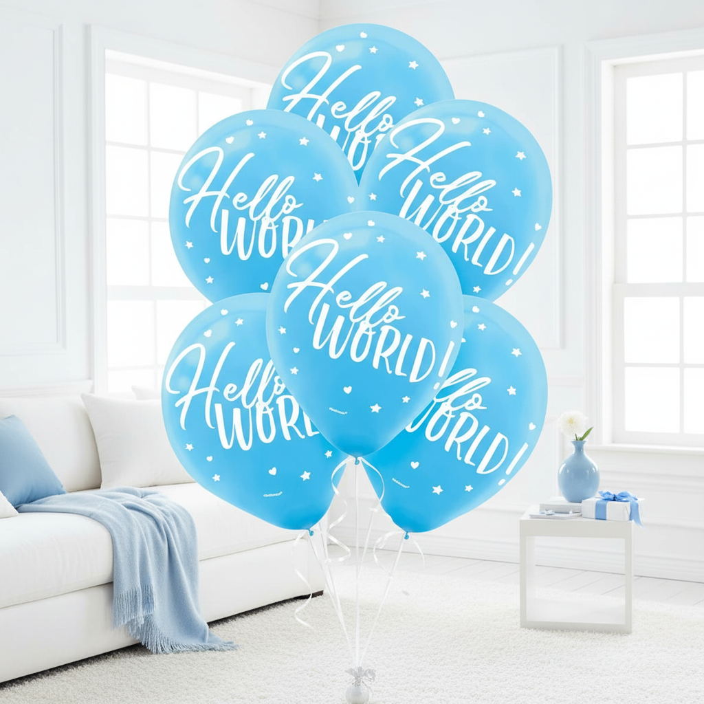 Hello World Balloons with Enhanced Shine