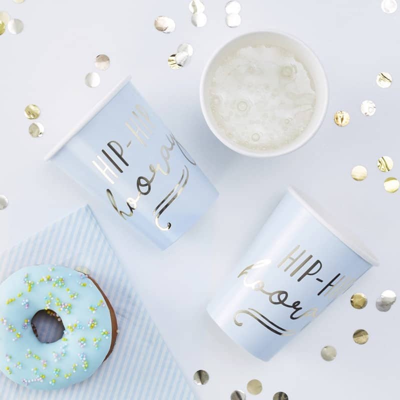 Hooray Blue Napkins and Cups