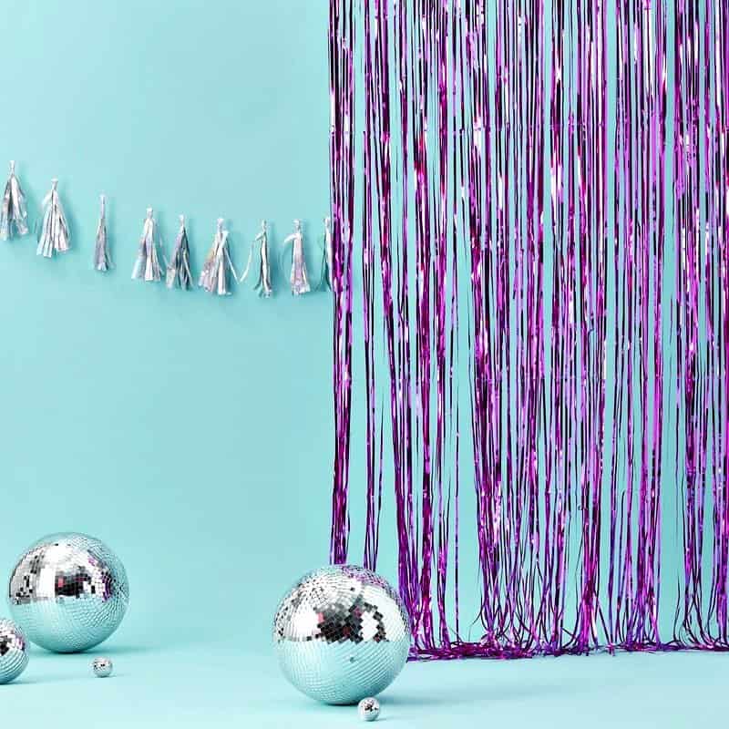 Hot Pink Fringe Photo Booth Backdrop