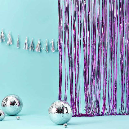 Hot Pink Fringe Photo Booth Backdrop