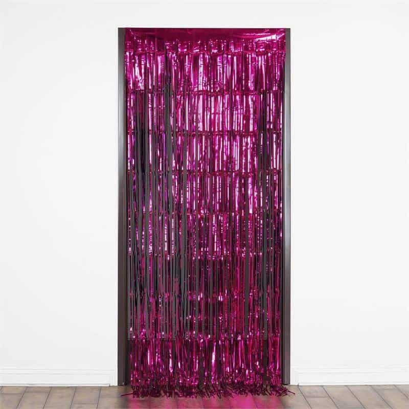 Hot Pink Fringe Photo Booth Backdrop