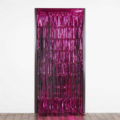 Hot Pink Fringe Photo Booth Backdrop