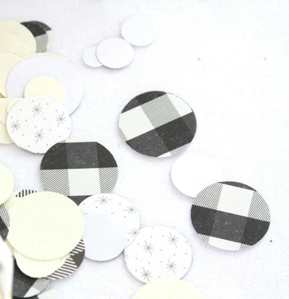 I Do BBQ Confetti - Black and White Check