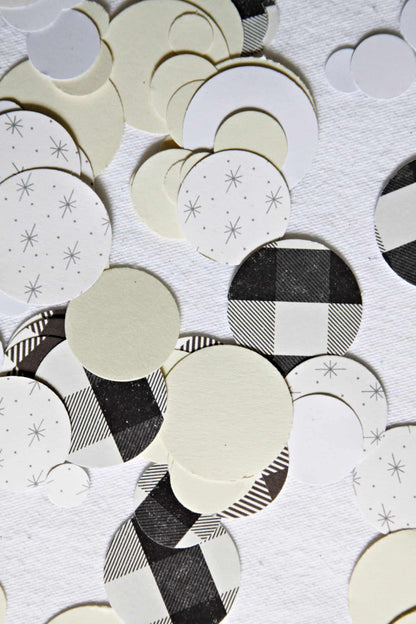 I Do BBQ Confetti - Black and White Check