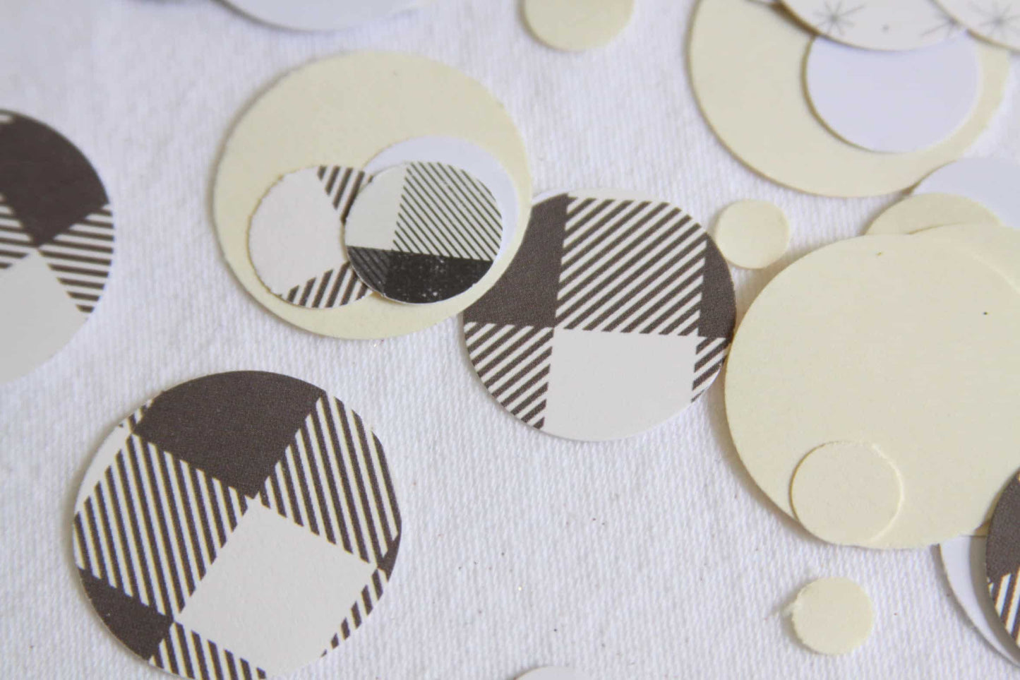 I Do BBQ Confetti - Black and White Check