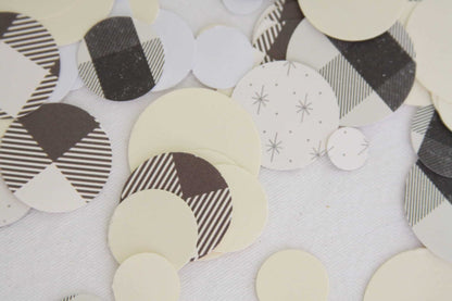 I Do BBQ Confetti - Black and White Check