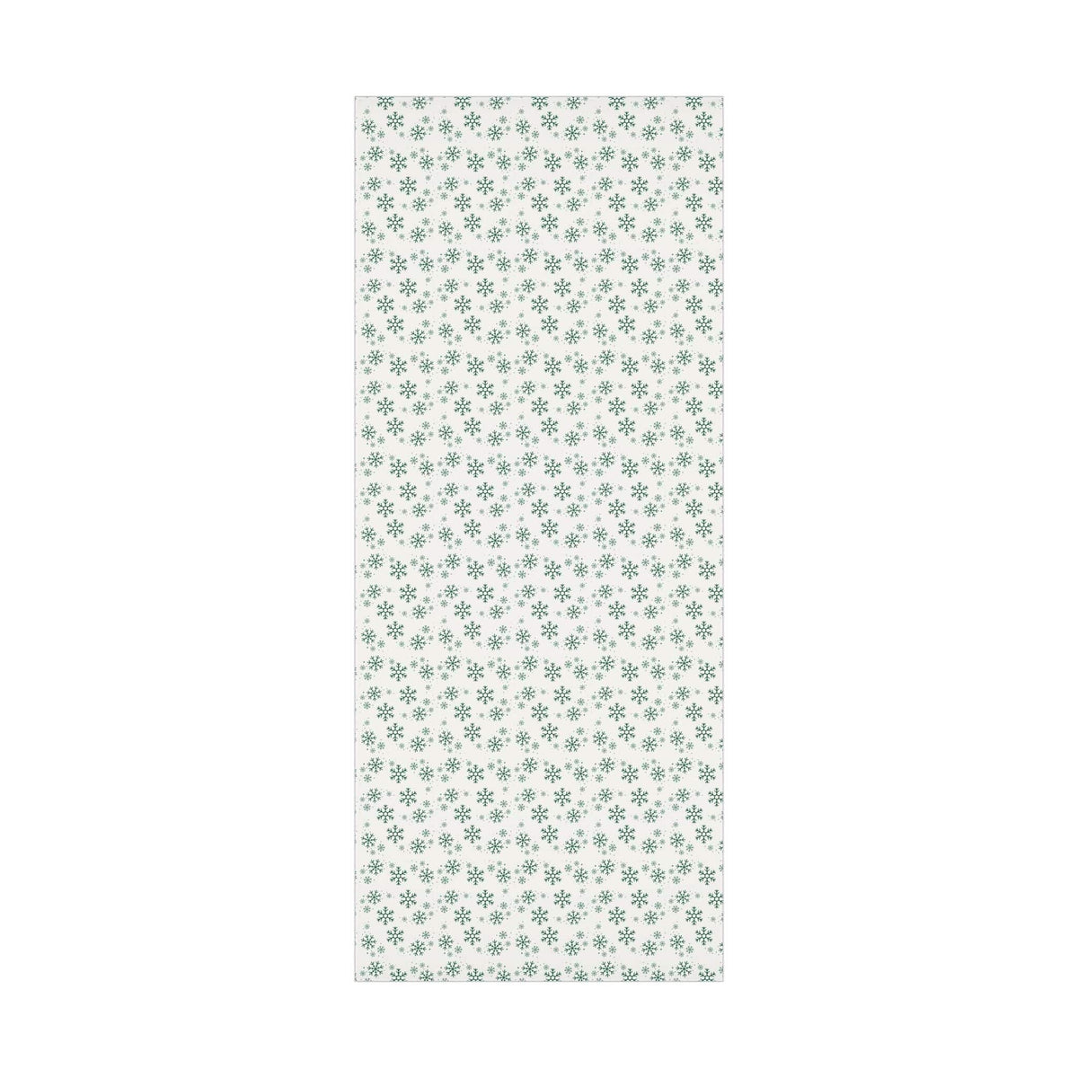 Elegant luxury Christmas gift wrap in sage and emerald shades with snowflakes for a winter theme. Perfect for a Baby It's Cold outside baby shower or birthday party..
