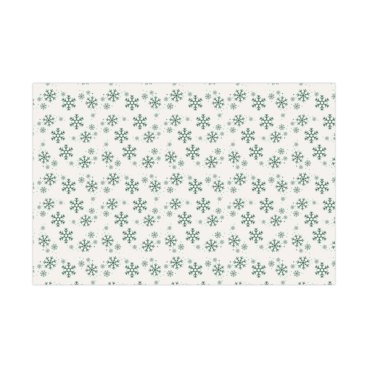 Elegant luxury Christmas gift wrap in sage and emerald shades with snowflakes for a winter theme. Perfect for a Baby It's Cold outside baby shower or birthday party..