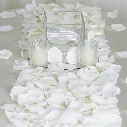Ivory Rose Petals Confetti, Bridal Shower Decor