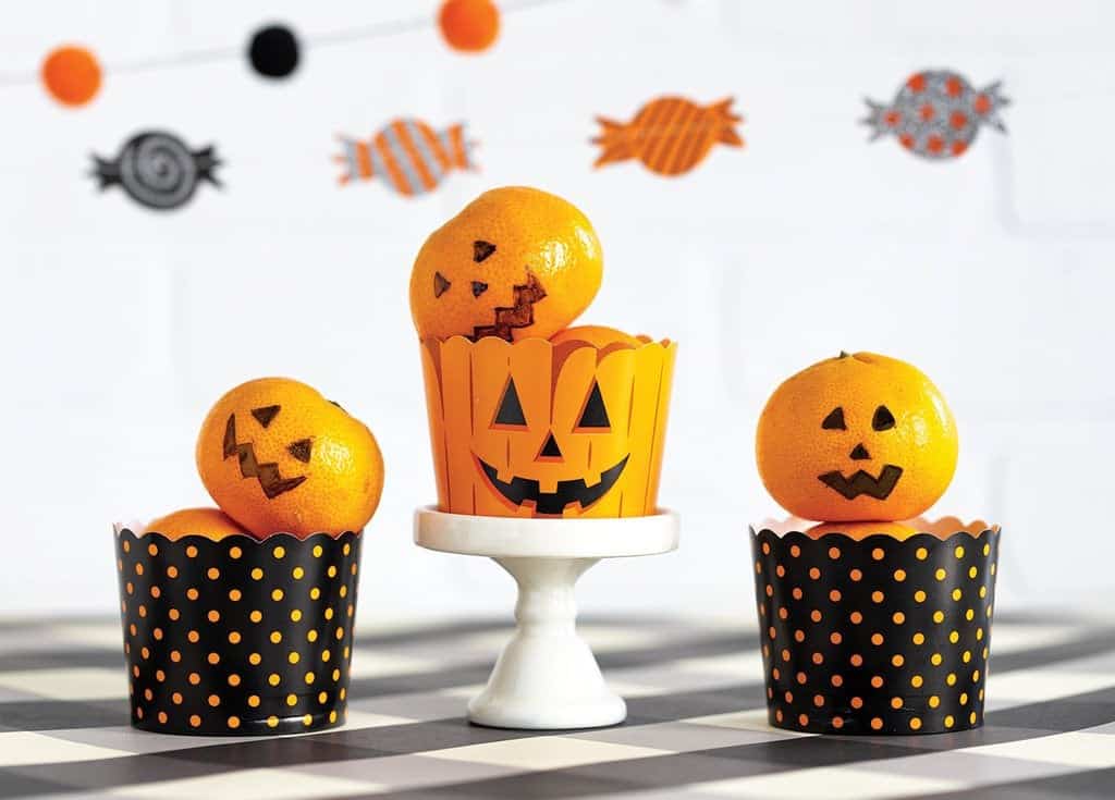 Jack-o-lantern Baking Cups for Halloween