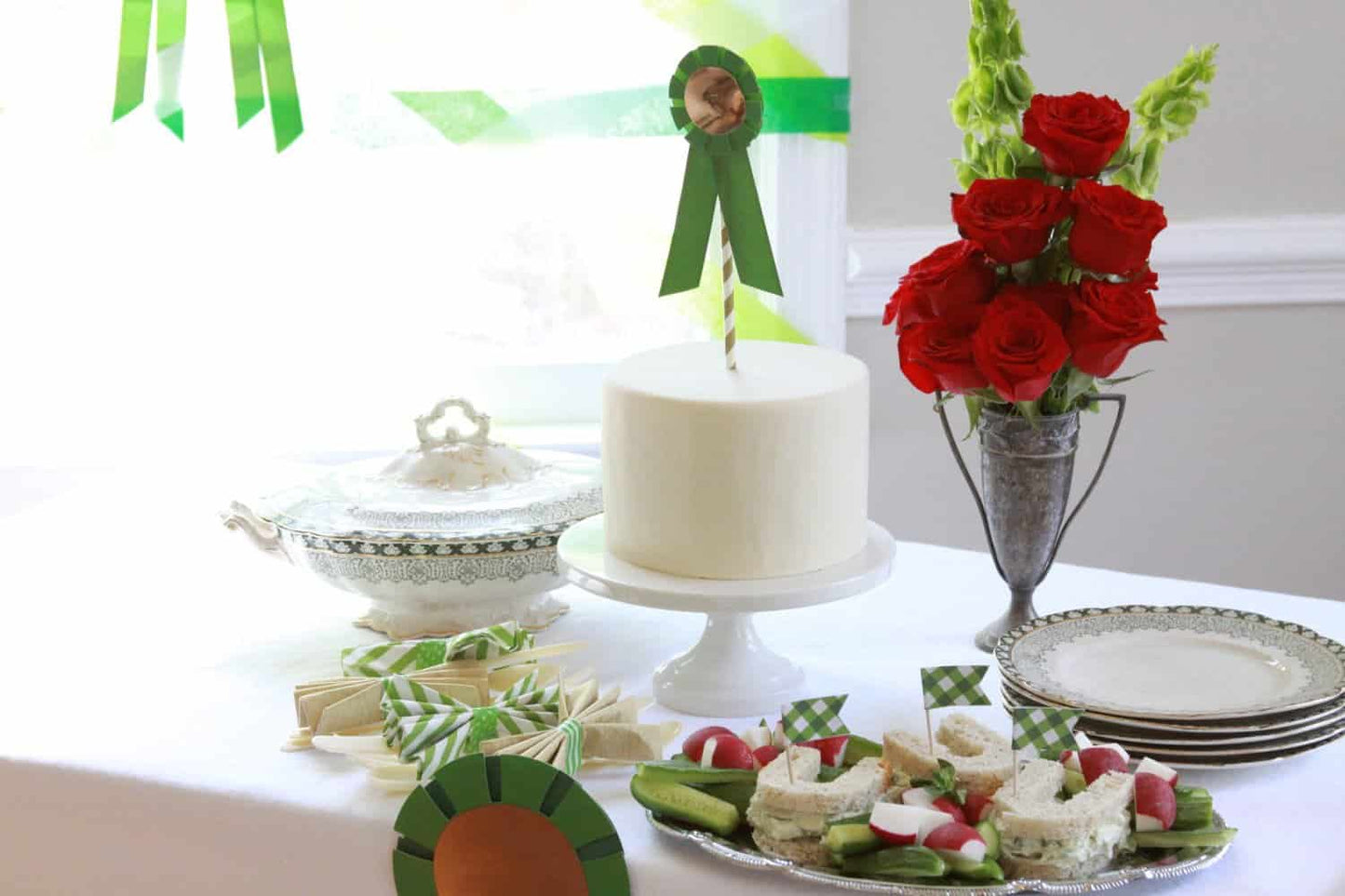 Kentucky Derby Party with lots of fun Run for the Roses Accents