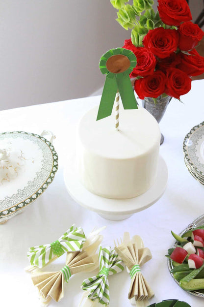 Kentucky Derby Party Horse Show Ribbon Cake Topper
