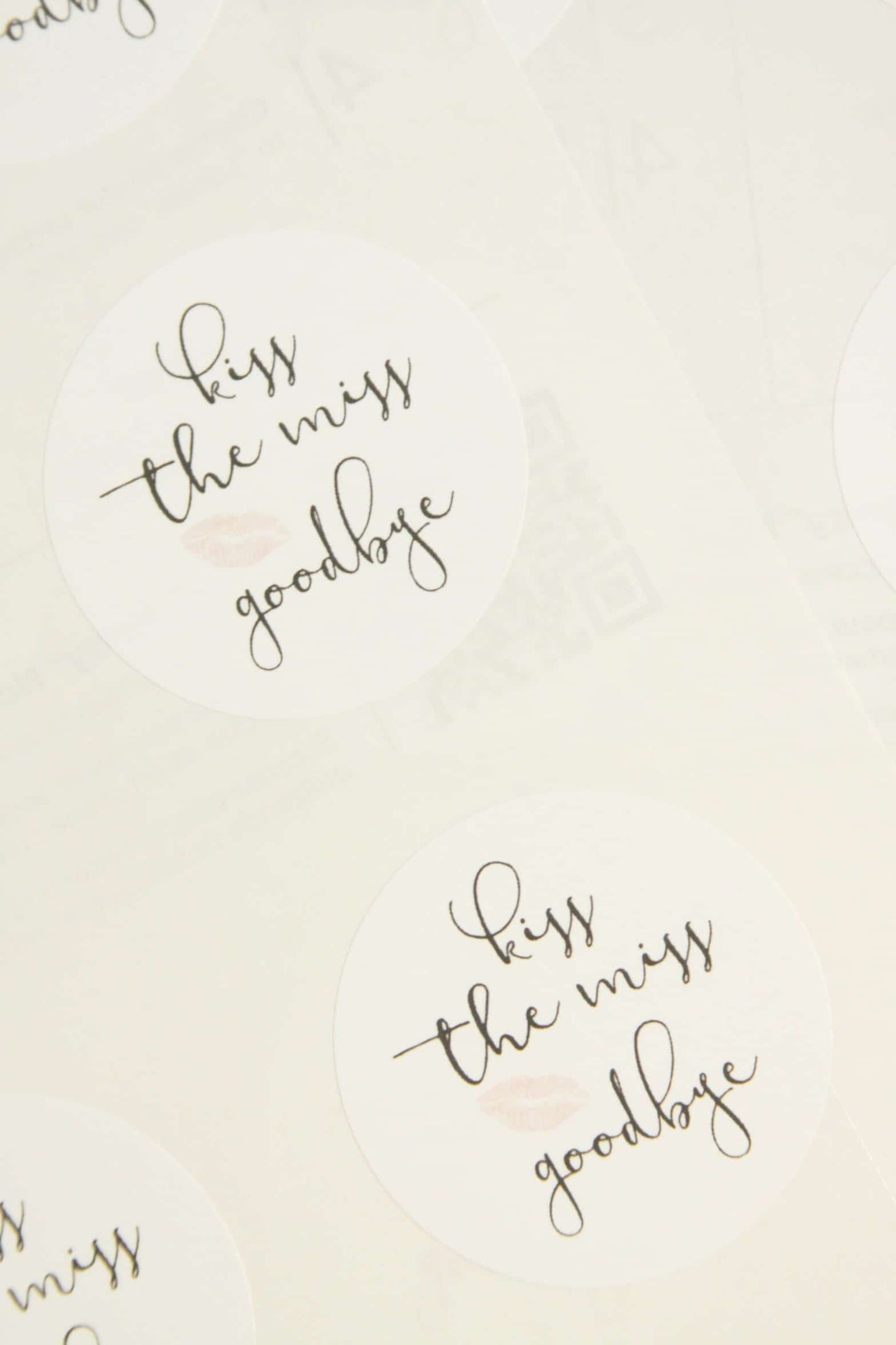 Kiss the Miss Goodbye Stickers