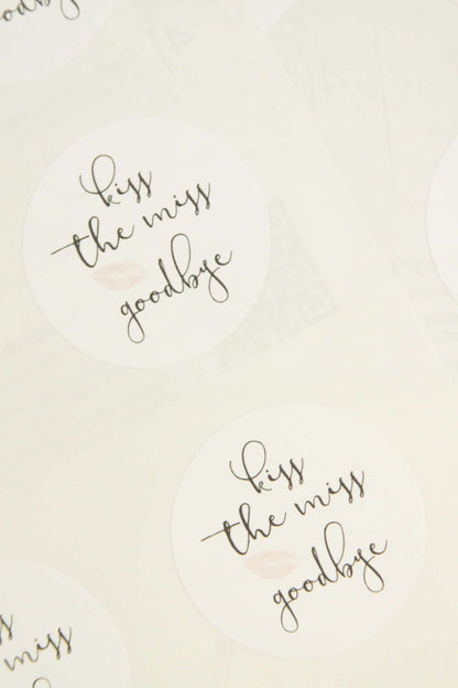Kiss the Miss Goodbye Stickers