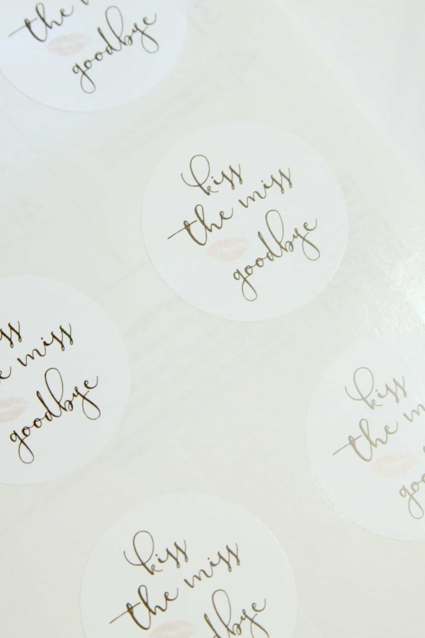 Kiss the Miss Goodbye Stickers
